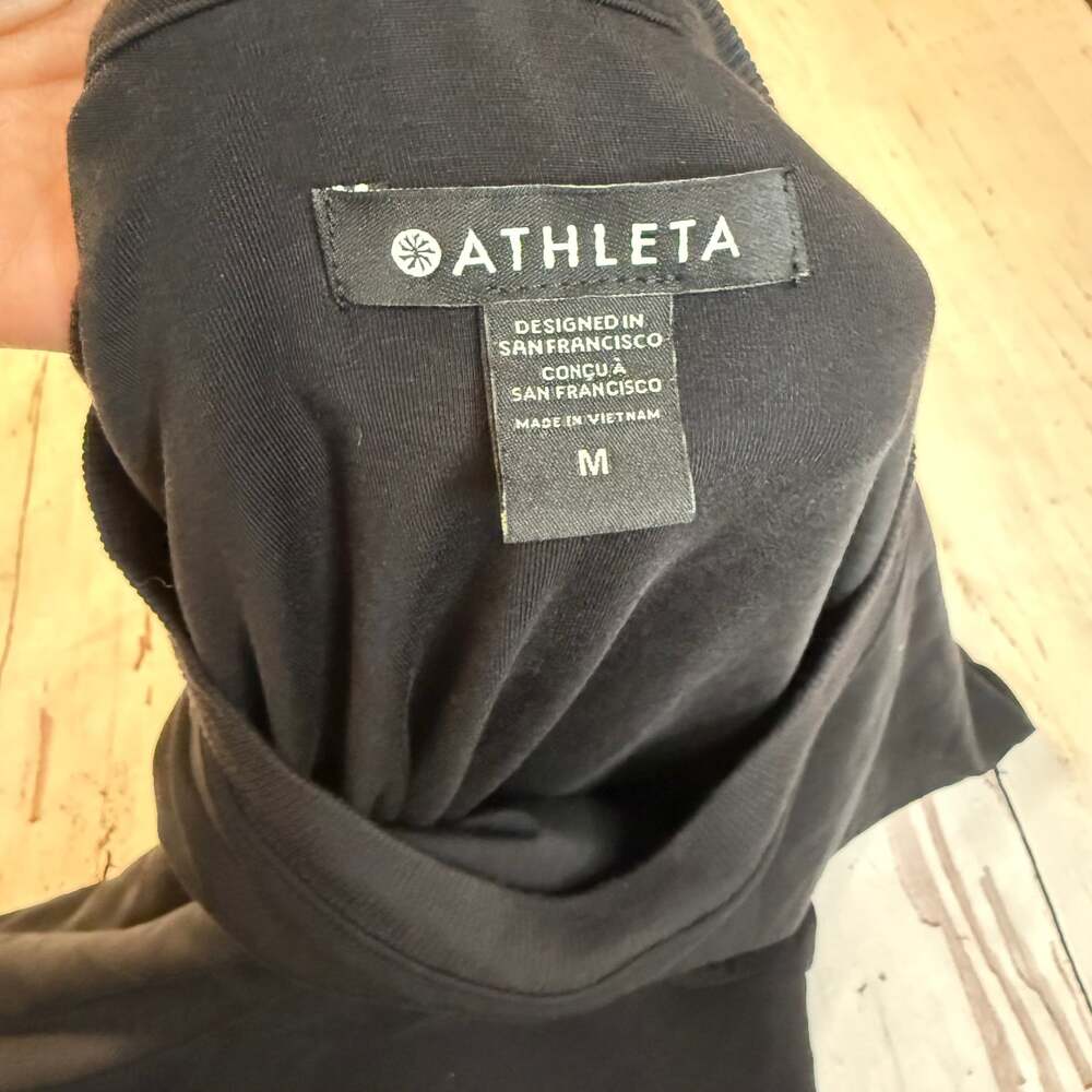 Athleta Dress Classic Sleeveless Blouson Black Size Medium Clean Girl - Picture 2 of 9